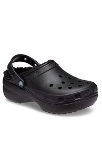 Crocs Klapki Classic Platform Lined Clog W 207938 Czarny. Kolor: czarny. Obcas: na platformie #6