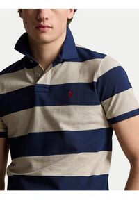 Polo Ralph Lauren Polo 710941434001 Granatowy Custom Slim Fit. Typ kołnierza: polo. Kolor: niebieski. Materiał: bawełna #3