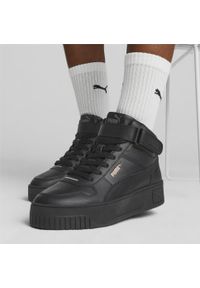 Buty do chodzenia damskie Puma Carina Street Mid. Zapięcie: sznurówki. Kolor: wielokolorowy, czarny, żółty, szary. Materiał: guma, skóra, syntetyk, materiał, tkanina. Szerokość cholewki: normalna. Sport: turystyka piesza #2