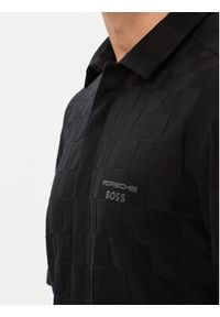 BOSS Polo Spirit70Jacq S 50560415 Czarny Regular Fit. Typ kołnierza: polo. Kolor: czarny. Materiał: bawełna #5