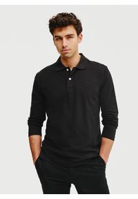 Pako Lorente - PAKO LORENTE – Czarne polo longsleeve. Okazja: na co dzień. Typ kołnierza: polo. Kolor: czarny, oliwkowy. Materiał: bawełna, elastan. Długość rękawa: długi rękaw. Długość: długie. Styl: casual