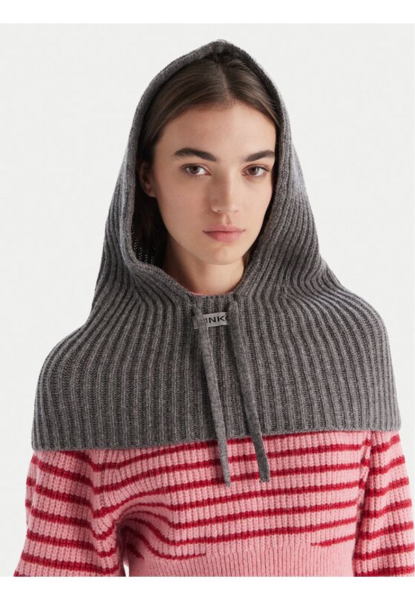 Pinko - PINKO Balaklawa 104494 A2Z1 K07 Szary. Kolor: szary. Materiał: wełna