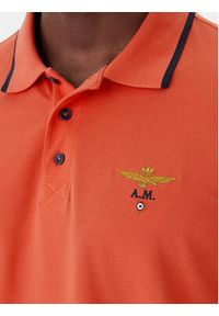 Aeronautica Militare Polo 261PO1308UP00082 Pomarańczowy Regular Fit. Typ kołnierza: polo. Kolor: pomarańczowy. Materiał: bawełna #3