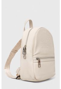 Steve Madden plecak Bamiri damski kolor beżowy mały gładki SM13001156. Kolor: beżowy. Materiał: poliester. Wzór: gładki #4