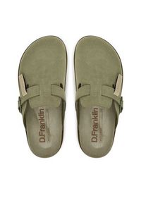 D.Franklin Klapki DFSH407002 Khaki. Kolor: brązowy. Materiał: skóra, zamsz #4