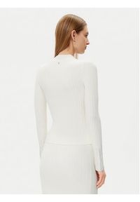 Guess Sweter W5RR15 Z2Y50 Écru Regular Fit. Materiał: wiskoza