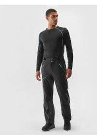 4f - Spodnie skiturowe 4FPRO wodoodporne membrana Dermizax 20000 męskie - czarne. Kolor: czarny. Materiał: tkanina, dresówka, materiał. Technologia: Dermizax. Sezon: zima. Sport: narciarstwo