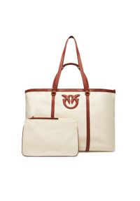 Pinko - PINKO Torebka Miranda Shopper Extra PE 25 PLTT 104715 A2G2 Beżowy. Kolor: beżowy