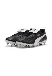 Puma - Buty piłkarskie unisex KING TOP MxSG PUMA Black White Gold. Kolor: czarny, biały, wielokolorowy. Sport: piłka nożna