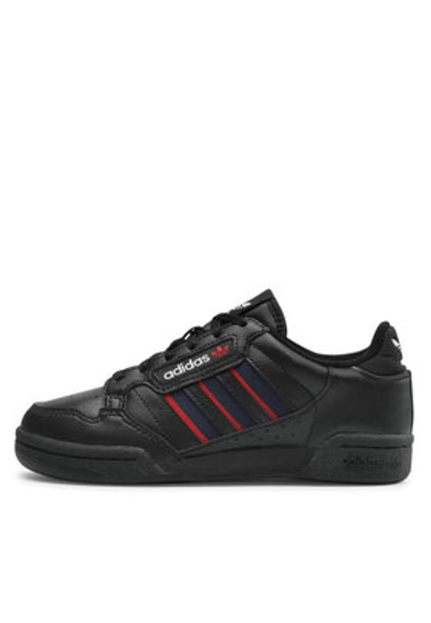 Adidas - adidas Sneakersy Continental 80 Stripes J FY2698 Czarny. Kolor: czarny. Materiał: skóra