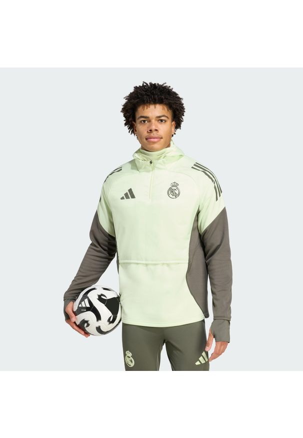 Adidas - Bluza Real Madryt Tiro 25 Competition Winterized Top. Kolor: zielony. Materiał: dresówka. Sport: piłka nożna