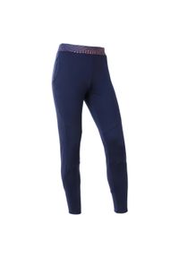 DOMYOS - Spodnie oddychające dla dzieci. Kolor: niebieski. Materiał: elastan, syntetyk, materiał #1