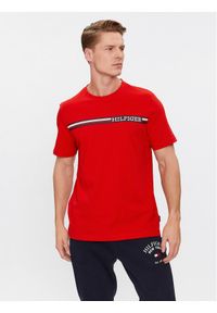 TOMMY HILFIGER - Tommy Hilfiger T-Shirt Monotype MW0MW33688 Czerwony Regular Fit. Kolor: czerwony. Materiał: bawełna