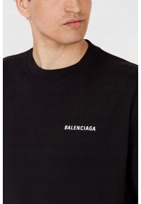 Balenciaga - BALENCIAGA Czarny t-shirt z logo na plecach. Kolor: czarny #4