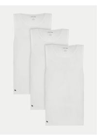 Lacoste Komplet 3 tank topów TH9009 Biały Regular Fit. Kolor: biały. Materiał: bawełna