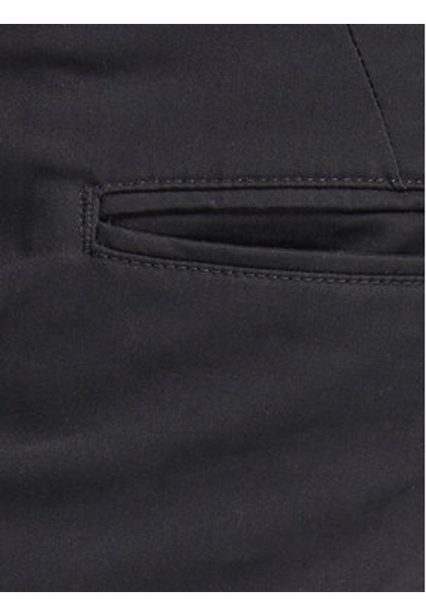Jack & Jones - Jack&Jones Chinosy Marco 12150158 Czarny Slim Fit. Kolor: czarny. Materiał: bawełna