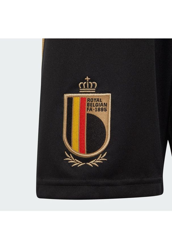 Adidas - Szorty Belgium 24 Home Kids. Kolor: czarny. Materiał: materiał. Sport: piłka nożna