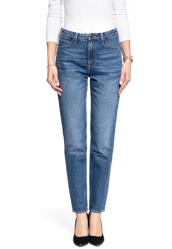 Lee - DAMSKIE SPODNIE JEANSOWE LEE MOM STRAIGHT MID BOOSTER L32IRDQF SAMPLE 112107616
