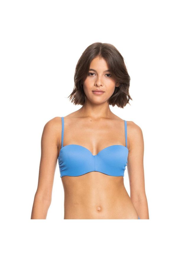 Góra od bikini Roxy Love The Beach. Kolor: niebieski. Materiał: elastan, poliamid