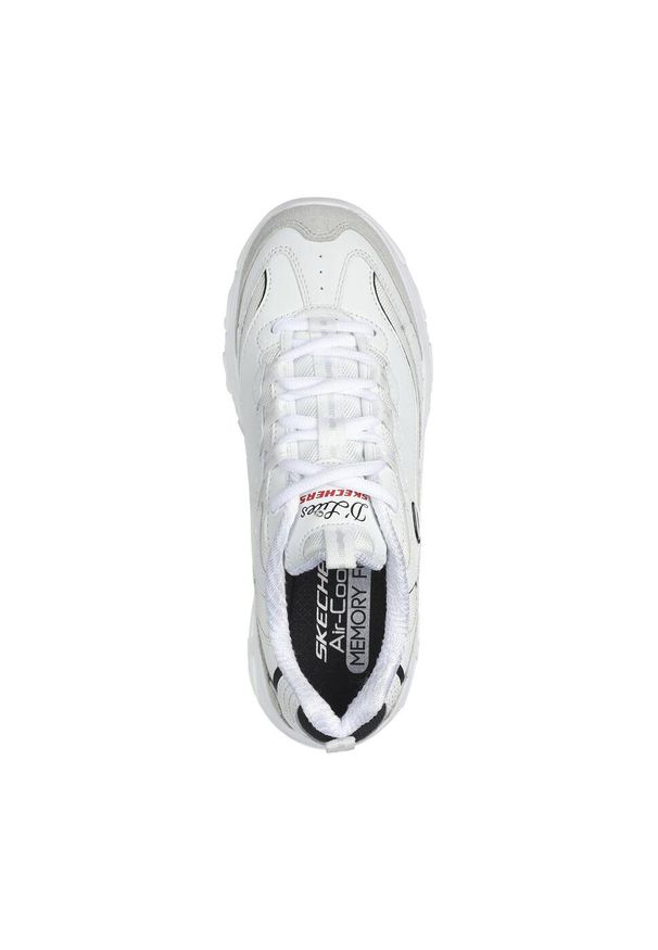 skechers - Buty do chodzenia damskie Skechers D'lites. Zapięcie: sznurówki. Kolor: czarny, czerwony, biały, wielokolorowy. Materiał: tkanina, skóra. Szerokość cholewki: normalna. Sport: turystyka piesza