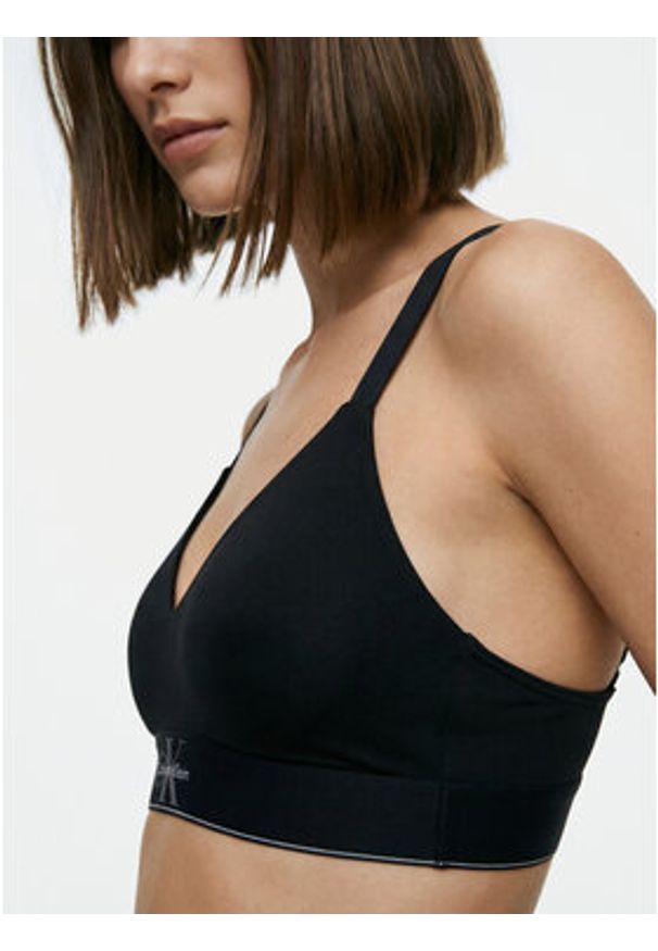 Calvin Klein Underwear Biustonosz top LV00QF8877 Czarny. Kolor: czarny. Materiał: syntetyk