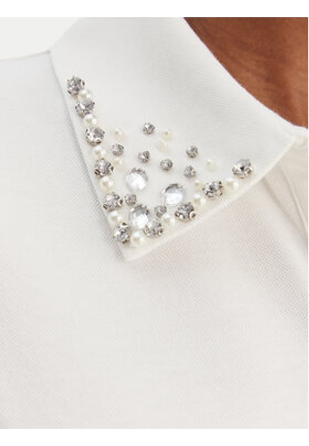 Marella Polo Onirica 2615951011 Biały Regular Fit. Typ kołnierza: polo. Kolor: biały. Materiał: bawełna