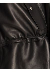 BOSS Kurtka skórzana Salaha 50544445 Czarny Relaxed Fit. Kolor: czarny. Materiał: skóra #7