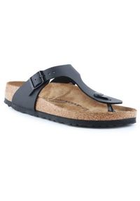 Japonki damskie Birkenstock Gizeh Bf Black. Kolor: beżowy, wielokolorowy. Materiał: syntetyk, materiał