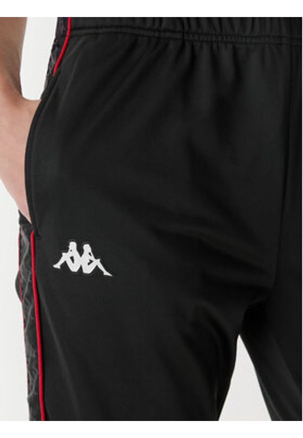 Kappa Spodnie dresowe 303R5K0 Czarny Slim Fit. Kolor: czarny. Materiał: syntetyk