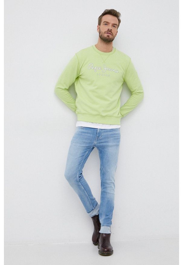Pepe Jeans Jeansy Finsbury męskie. Kolor: niebieski