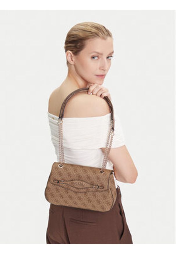 Guess Torebka Katya HWSG96 52210 Brązowy. Kolor: brązowy. Materiał: skórzane