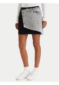 Karl Lagerfeld Jeans Spódnica jeansowa B1W12015 Szary Regular Fit. Kolor: szary. Materiał: bawełna #1