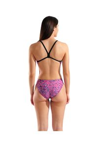 Strój Kąpielowy Damski Arena Snakeskin Swimsuit Challengeback. Kolor: różowy, wielokolorowy, czarny #2