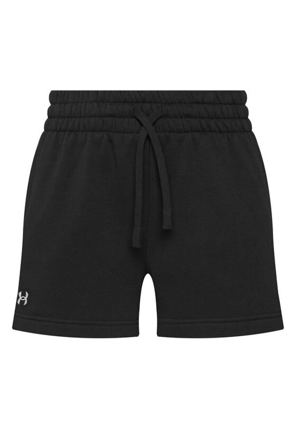 Under Armour Szorty sportowe Rival Fleece Short 1382723-001 Czarny Loose Fit. Kolor: czarny. Materiał: bawełna