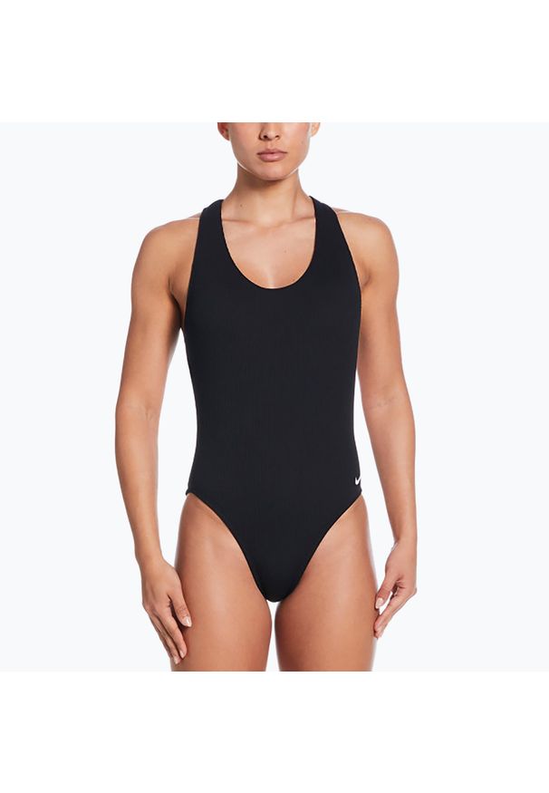 Strój pływacki jednoczęściowy damski Nike Elevated Essential Crossback. Kolor: czarny