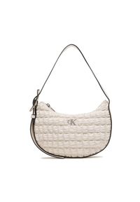Calvin Klein Torebka Crescent Buckle Sholuder Bag K60K611037 Biały. Kolor: biały. Materiał: skórzane