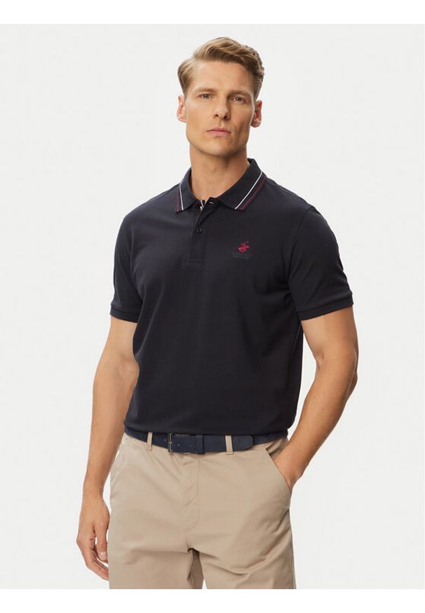 Beverly Hills Polo Club Polo P-SS26M-P450111 Granatowy Regular Fit. Typ kołnierza: polo. Kolor: niebieski. Materiał: bawełna