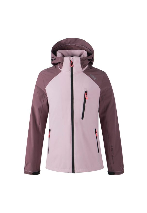 Kurtka przeciwdeszczowa damska Weather Report AWG Camelia W-PRO 15000. Kolor: wielokolorowy, fioletowy, różowy, czerwony. Sport: turystyka piesza