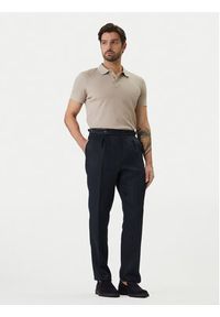 BOSS Spodnie materiałowe H-Perino 50563231 Granatowy Relaxed Fit. Kolor: niebieski. Materiał: len #2