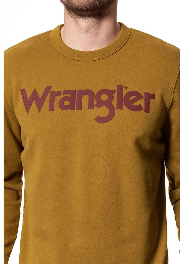 Wrangler - WRANGLER BLUZA LOGO CREW GOLDEN BROWN W6585I7VQ 112130605