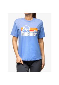 Koszulka bawełniana damska Marmot Coastal Tee. Kolor: niebieski. Materiał: bawełna