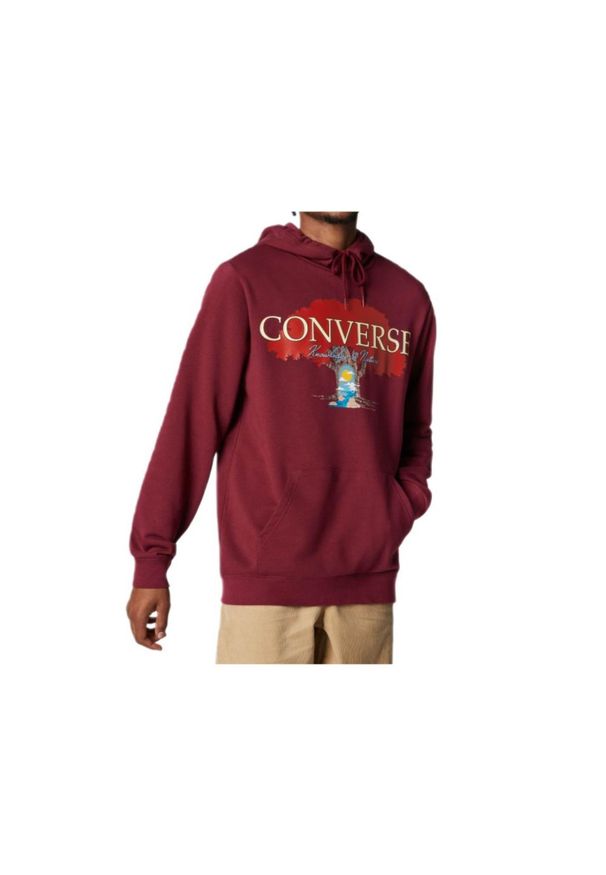 odzież Męskie Converse. Kolor: czerwony. Sport: skateboard