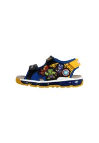 Geox - Sandały GEOX J SANDAL ANDROID BOY Niebieski. Kolor: czarny. Materiał: syntetyk, tkanina. Sezon: lato