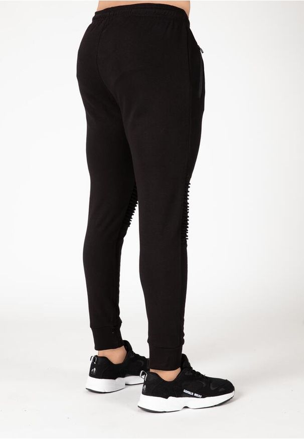 GORILLA WEAR - Spodnie fitness męskie Gorilla Wear Delta Pants. Kolor: czarny. Materiał: dresówka. Sport: fitness
