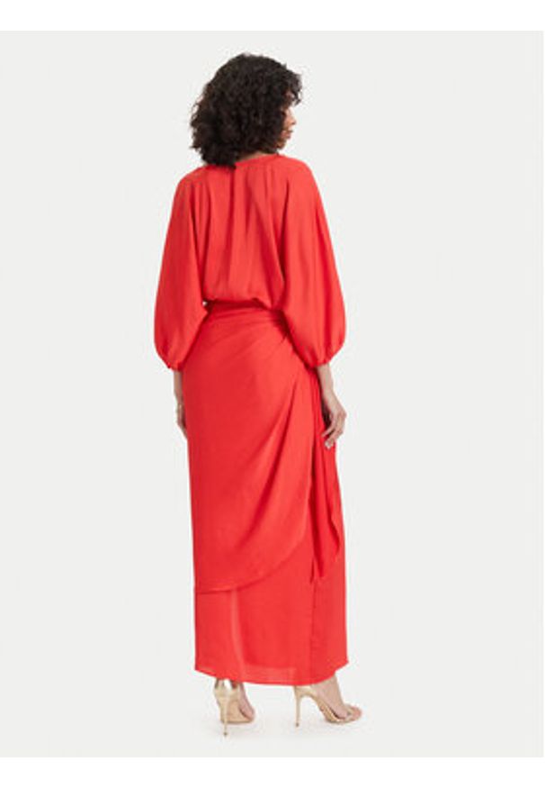 ACCESS FASHION Sukienka wieczorowa 63-3379-357 Czerwony Regular Fit. Kolor: czerwony. Materiał: syntetyk. Styl: wizytowy