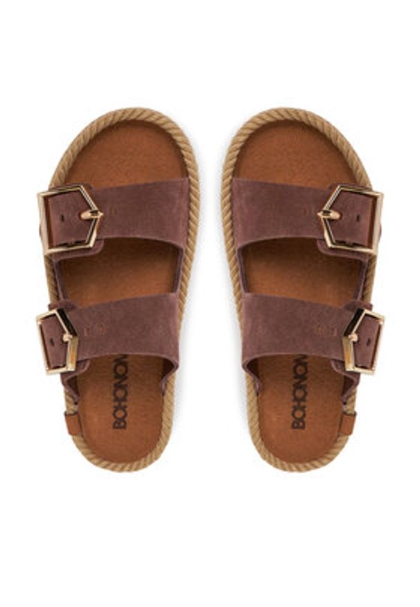 Bohonomad Espadryle Sydney SYD.12-00048 Brązowy. Kolor: brązowy. Materiał: skóra