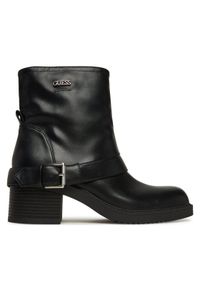 Guess Botki FLFIJI ELE10 Czarny. Kolor: czarny. Materiał: skóra
