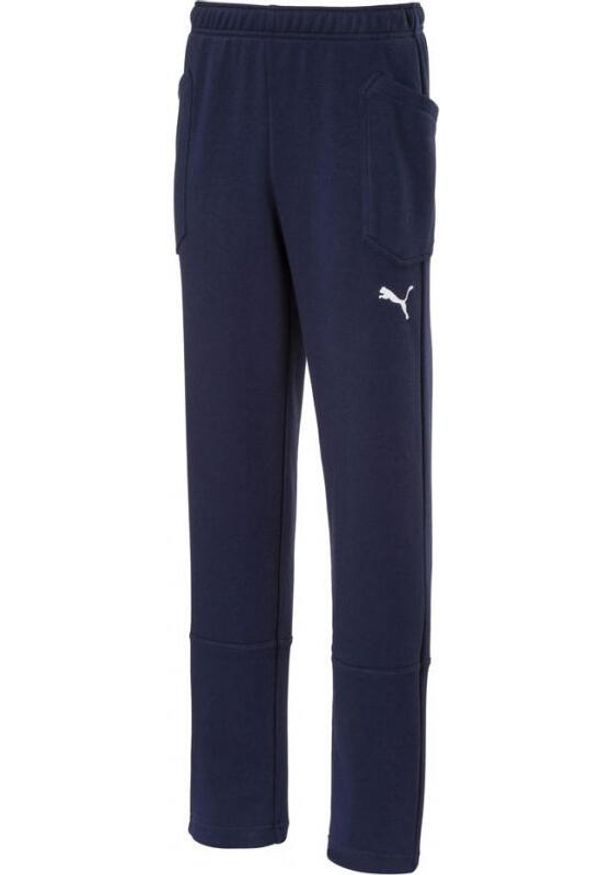 Spodnie dla chłopca Puma Liga Casuals Pants granatowe 655635 06. Kolor: fioletowy, biały, wielokolorowy, niebieski. Sport: piłka nożna
