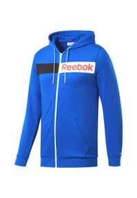 Bluza sportowa męska Reebok Logo FZ H. Kolor: niebieski