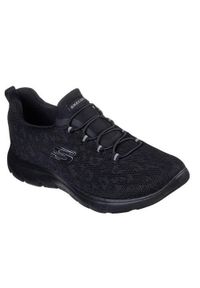 skechers - Buty do chodzenia damskie Skechers Summits Leopard Spot. Zapięcie: sznurówki. Kolor: czarny. Materiał: tkanina, materiał. Szerokość cholewki: normalna. Sport: turystyka piesza